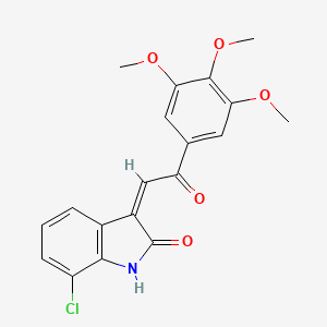 molecular formula C19H16ClNO5 B2374121 (3Z)-7-chloro-3-[2-oxo-2-(3,4,5-trimethoxyphenyl)ethylidene]-1,3-dihydro-2H-indol-2-one CAS No. 1144493-88-8