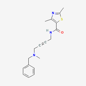 molecular formula C18H21N3OS B2374132 N-(4-(benzyl(methyl)amino)but-2-yn-1-yl)-2,4-dimethylthiazole-5-carboxamide CAS No. 1396759-83-3