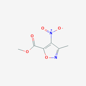 molecular formula C6H6N2O5 B2374141 Methyl 3-methyl-4-nitroisoxazole-5-carboxylate CAS No. 344303-87-3