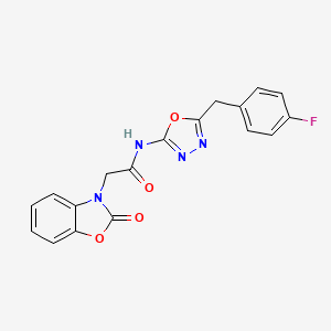 N-(5-(4-fluorobenzyl)-1,3,4-oxadiazol-2-yl)-2-(2-oxobenzo[d]oxazol-3(2H)-yl)acetamide
