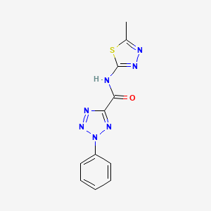 N-(5-methyl-1,3,4-thiadiazol-2-yl)-2-phenyl-2H-tetrazole-5-carboxamide
