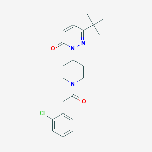 6-Tert-butyl-2-[1-[2-(2-chlorophenyl)acetyl]piperidin-4-yl]pyridazin-3-one