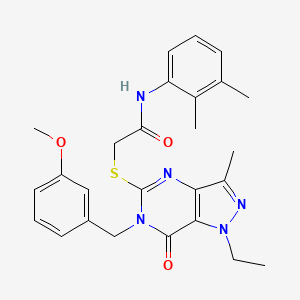 N-(2,3-dimethylphenyl)-2-({1-ethyl-6-[(3-methoxyphenyl)methyl]-3-methyl-7-oxo-1H,6H,7H-pyrazolo[4,3-d]pyrimidin-5-yl}sulfanyl)acetamide