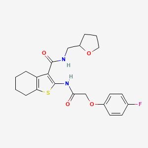 2-(2-(4-fluorophenoxy)acetamido)-N-((tetrahydrofuran-2-yl)methyl)-4,5,6,7-tetrahydrobenzo[b]thiophene-3-carboxamide
