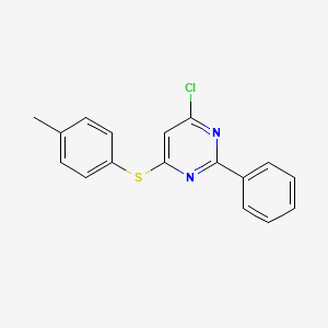 4-Chloro-6-[(4-methylphenyl)sulfanyl]-2-phenylpyrimidine