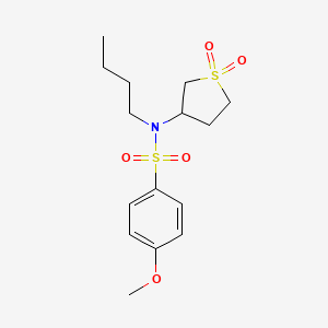 molecular formula C15H23NO5S2 B2374192 N-butyl-N-(1,1-dioxo-1lambda6-thiolan-3-yl)-4-methoxybenzene-1-sulfonamide CAS No. 874787-51-6