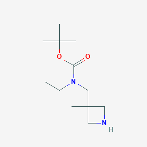 molecular formula C12H24N2O2 B2374229 tert-butyl N-ethyl-N-[(3-methylazetidin-3-yl)methyl]carbamate CAS No. 1260802-36-5