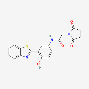 N-(3-(benzo[d]thiazol-2-yl)-4-hydroxyphenyl)-2-(2,5-dioxopyrrolidin-1-yl)acetamide