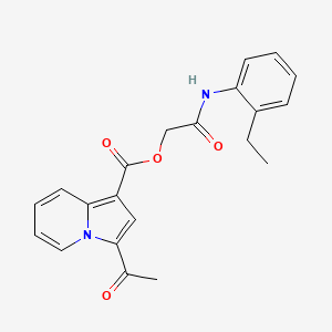 2-((2-Ethylphenyl)amino)-2-oxoethyl 3-acetylindolizine-1-carboxylate