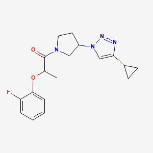 1-(3-(4-cyclopropyl-1H-1,2,3-triazol-1-yl)pyrrolidin-1-yl)-2-(2-fluorophenoxy)propan-1-one