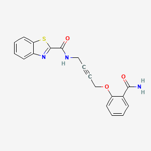 N-(4-(2-carbamoylphenoxy)but-2-yn-1-yl)benzo[d]thiazole-2-carboxamide