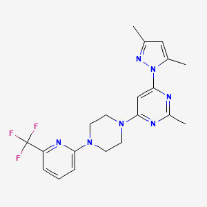 4-(3,5-Dimethylpyrazol-1-yl)-2-methyl-6-[4-[6-(trifluoromethyl)pyridin-2-yl]piperazin-1-yl]pyrimidine