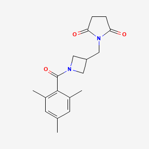 1-{[1-(2,4,6-Trimethylbenzoyl)azetidin-3-yl]methyl}pyrrolidine-2,5-dione