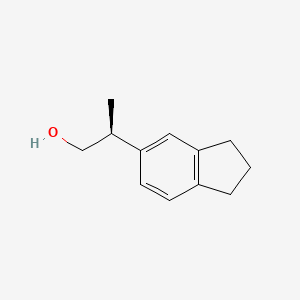 molecular formula C12H16O B2374270 (2S)-2-(2,3-Dihydro-1H-inden-5-yl)propan-1-ol CAS No. 2248199-86-0