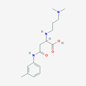 molecular formula C16H25N3O3 B2374304 2-((3-(Dimethylamino)propyl)amino)-4-oxo-4-(m-tolylamino)butanoic acid CAS No. 1031703-76-0