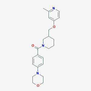 molecular formula C23H29N3O3 B2374322 4-[4-(3-{[(2-methylpyridin-4-yl)oxy]methyl}piperidine-1-carbonyl)phenyl]morpholine CAS No. 2379985-05-2