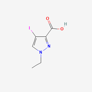 molecular formula C6H7IN2O2 B2374337 1-ethyl-4-iodo-1H-pyrazole-3-carboxylic acid CAS No. 400755-44-4; 956909-60-7