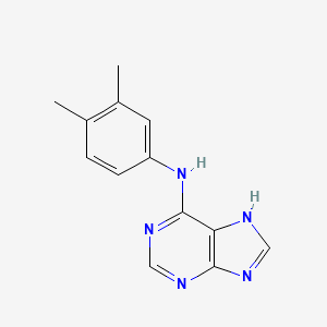 molecular formula C13H13N5 B2374392 N-(3,4-dimethylphenyl)-9H-purin-6-amine CAS No. 326008-19-9