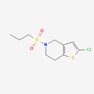 molecular formula C10H14ClNO2S2 B2374403 2-Chloro-5-(propylsulfonyl)-4,5,6,7-tetrahydrothieno[3,2-c]pyridine CAS No. 2034224-69-4