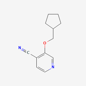 molecular formula C12H14N2O B2374414 3-(Cyclopentylmethoxy)pyridine-4-carbonitrile CAS No. 1515314-42-7