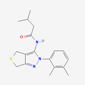 molecular formula C18H23N3OS B2374428 N-(2-(2,3-dimethylphenyl)-4,6-dihydro-2H-thieno[3,4-c]pyrazol-3-yl)-3-methylbutanamide CAS No. 450343-72-3