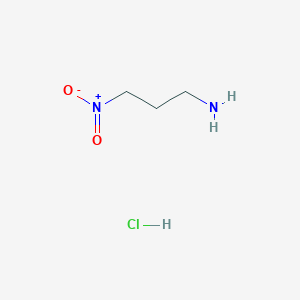 molecular formula C3H9ClN2O2 B2374445 3-Nitropropan-1-amine hydrochloride CAS No. 77611-69-9