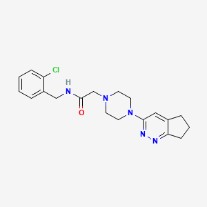 molecular formula C20H24ClN5O B2374452 N-(2-chlorobenzyl)-2-(4-(6,7-dihydro-5H-cyclopenta[c]pyridazin-3-yl)piperazin-1-yl)acetamide CAS No. 2034227-93-3