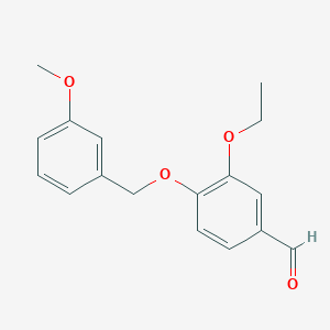 molecular formula C17H18O4 B2374460 3-Ethoxy-4-[(3-methoxybenzyl)oxy]benzaldehyde CAS No. 669705-01-5