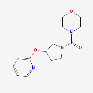 molecular formula C14H19N3O3 B2374465 Morpholino(3-(pyridin-2-yloxy)pyrrolidin-1-yl)methanone CAS No. 1903440-22-1