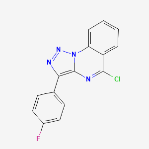molecular formula C15H8ClFN4 B2374477 5-Chloro-3-(4-fluorophenyl)[1,2,3]triazolo[1,5-a]quinazoline CAS No. 1255781-74-8