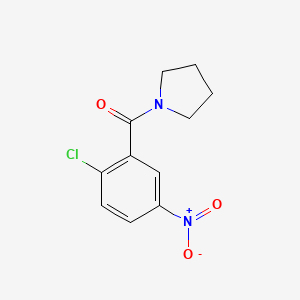 molecular formula C11H11ClN2O3 B2374489 1-(2-Chloro-5-nitrobenzoyl)pyrrolidine CAS No. 333346-19-3