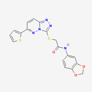 N-1,3-benzodioxol-5-yl-2-{[6-(2-thienyl)[1,2,4]triazolo[4,3-b]pyridazin-3-yl]thio}acetamide