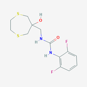 1-(2,6-Difluorophenyl)-3-[(6-hydroxy-1,4-dithiepan-6-yl)methyl]urea