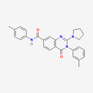 3-(3-methylphenyl)-N-(4-methylphenyl)-4-oxo-2-pyrrolidin-1-yl-3,4-dihydroquinazoline-7-carboxamide