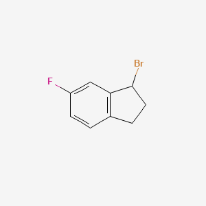 molecular formula C9H8BrF B2374526 1-bromo-6-fluoro-2,3-dihydro-1H-indene CAS No. 1188147-00-3