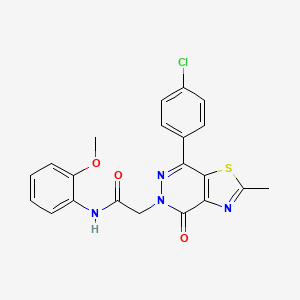 2-(7-(4-chlorophenyl)-2-methyl-4-oxothiazolo[4,5-d]pyridazin-5(4H)-yl)-N-(2-methoxyphenyl)acetamide