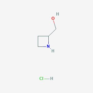 molecular formula C4H10ClNO B2374533 (azetidin-2-yl)methanol hydrochloride CAS No. 1314981-29-7