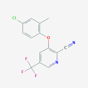 3-(4-Chloro-2-methylphenoxy)-5-(trifluoromethyl)pyridine-2-carbonitrile