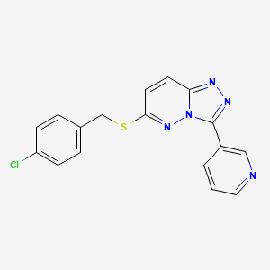 6-[(4-Chlorophenyl)methylsulfanyl]-3-pyridin-3-yl-[1,2,4]triazolo[4,3-b]pyridazine
