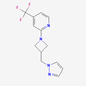 2-[3-(Pyrazol-1-ylmethyl)azetidin-1-yl]-4-(trifluoromethyl)pyridine