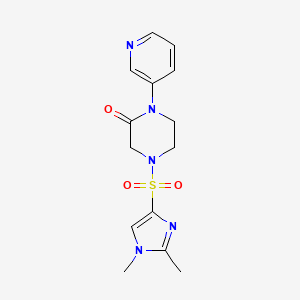 4-[(1,2-dimethyl-1H-imidazol-4-yl)sulfonyl]-1-(pyridin-3-yl)piperazin-2-one