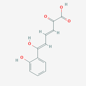 molecular formula C9H8N2O2 B237455 2-Hydroxy-6-oxo-6-(2-hydroxyphenyl)hexa-2,4-dienoate CAS No. 133587-38-9