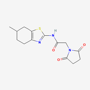 2-(2,5-dioxopyrrolidin-1-yl)-N-(6-methyl-4,5,6,7-tetrahydrobenzo[d]thiazol-2-yl)acetamide