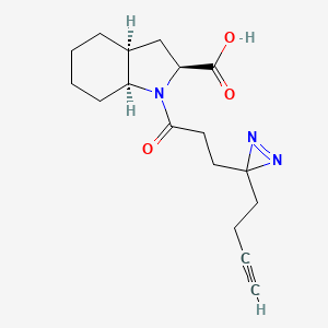 (2S,3As,7aS)-1-[3-(3-but-3-ynyldiazirin-3-yl)propanoyl]-2,3,3a,4,5,6,7,7a-octahydroindole-2-carboxylic acid