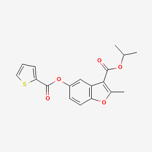 Propan-2-yl 2-methyl-5-(thiophene-2-carbonyloxy)-1-benzofuran-3-carboxylate