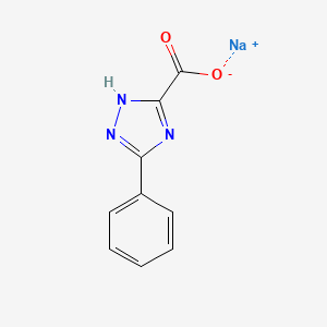 molecular formula C9H6N3NaO2 B2374557 Sodium;3-phenyl-1H-1,2,4-triazole-5-carboxylate CAS No. 1613023-53-2