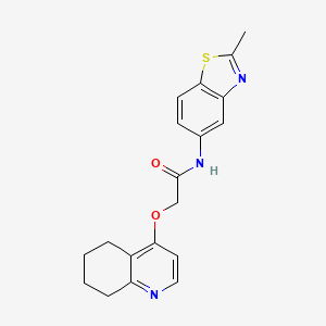 molecular formula C19H19N3O2S B2374563 N-(2-methyl-1,3-benzothiazol-5-yl)-2-(5,6,7,8-tetrahydroquinolin-4-yloxy)acetamide CAS No. 1787879-57-5