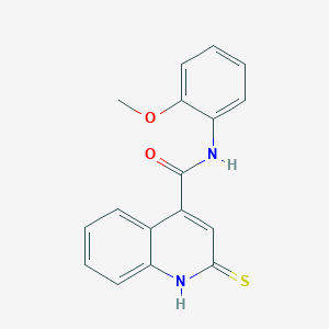 molecular formula C17H14N2O2S B2374602 N-(2-methoxyphenyl)-2-sulfanylquinoline-4-carboxamide CAS No. 380432-43-9
