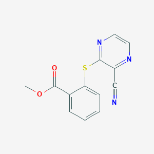 Methyl 2-[(3-cyano-2-pyrazinyl)sulfanyl]benzenecarboxylate