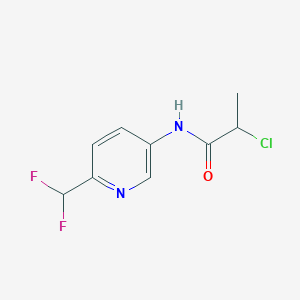 molecular formula C9H9ClF2N2O B2374612 2-Chloro-N-[6-(difluoromethyl)pyridin-3-yl]propanamide CAS No. 2411297-21-5